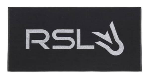 RĘCZNIK RSL BLACK 50X100 – szybkoschnący ręcznik sportowy do badmintona z pętelką do zawieszania