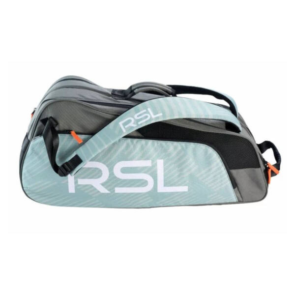 TORBA RSL RB914 TEAM GREEN — torba badminton, 2 komory, wentylowana kieszeń na buty, do 6 rakiet